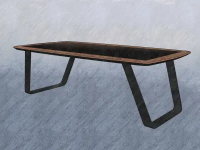 Luxury Chair and Table Set 3D 3D model