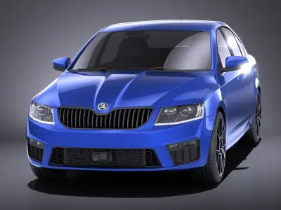 Skoda Octavia RS sedan 2015 VRAY 3D model