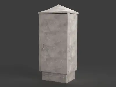 Electrical Box Low-poly 3D model get