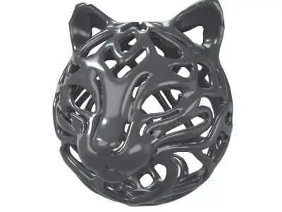 Abstract Cat Head Shape Decoration v1 001 Low-poly 3D model