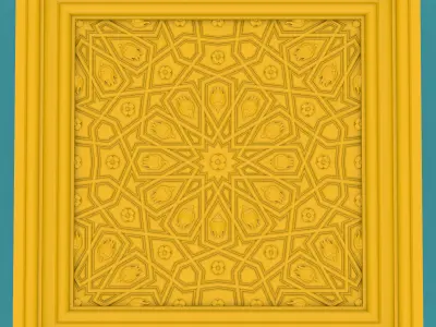 Luxury Ottoman Wall Panel 3D model