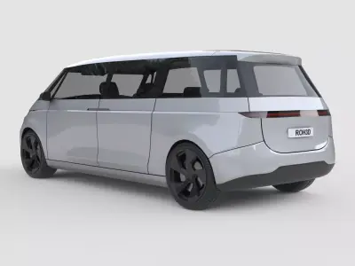 Generic Retro-Futuristic EV Van 3D model