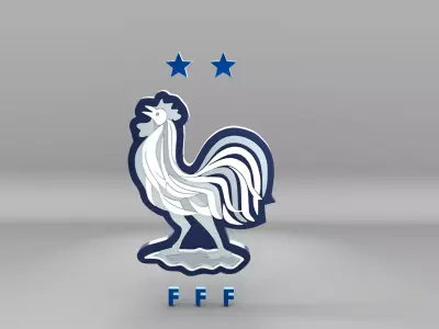 France National Soccer Team Logo 3D model