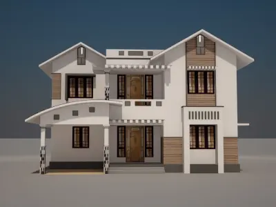 free house home architexure exterior  Free 3D model