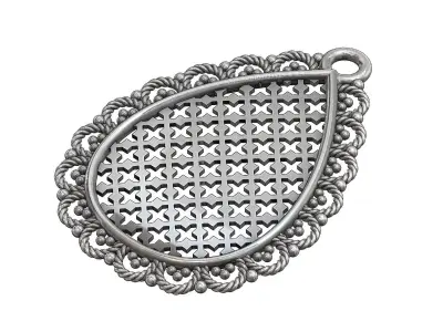 Antique and traditional motifs pendant or earrings Free 3D print model