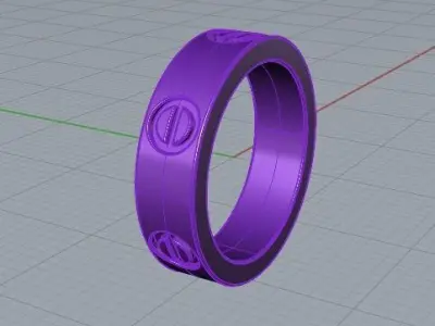 LOVE RING CRTIER SIZE 5 AND A HALF  3D print model