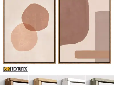 Abstract Painting Two Frame 102 Low-poly 3D model