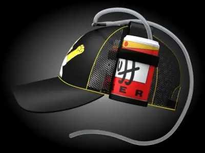 Homer beer hat 1 3D model