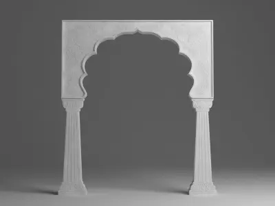 Indian Arch with Motif 3D model