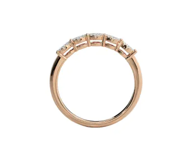 Solitaire ring 3D print model 17
