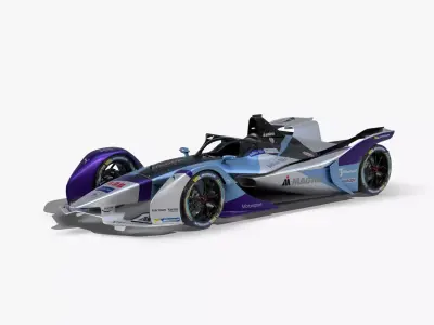 Andretti Formula E 2020 Low-poly 3D model