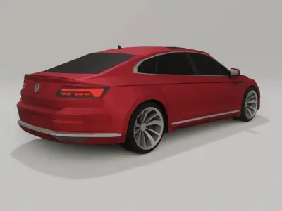Volkswagen Arteon low poly 3D model Low-poly 3D model