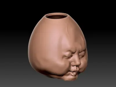 face-vase 2 human head 3D print model