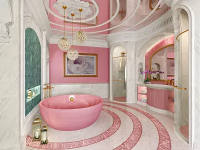 bedroom bathroom set 3D model