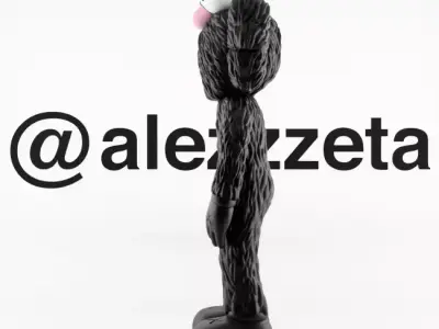 Kaws BFF x Uzi BFF x Bloody Hands Companion Textured Low-poly 3D model