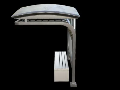 Game Ready Bus Stop 11 Low-poly 3D model