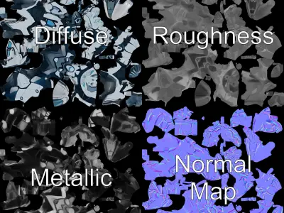 Futuristic Armored Warrior  HighTech Exosuit Character Model Low-poly 3D model