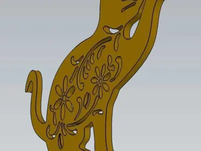 Wonderful Artificial Cat Home and Garden Outdoor Lawn Decor 3D model get