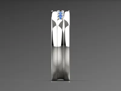 diamond gold man ring mr0178 3D print model