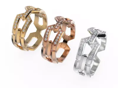 Wedding Chains ring all sizes R49 3D print model