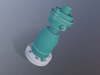 Centrifugal Pump Low-poly 3D model