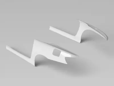 S2000 AP2 Rear Quarter Panel Surfaces 3D Laser-Scanned 3D model