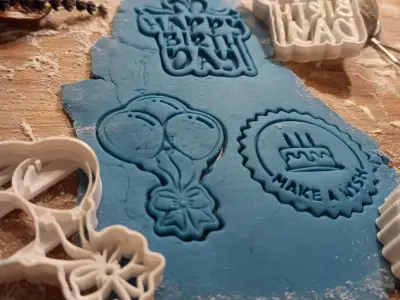 Happy Birthday Cookie Cutter Set 3D print model