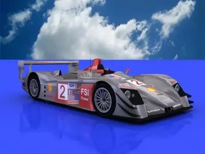 Audi R8 LeMans Racing Car 3D model
