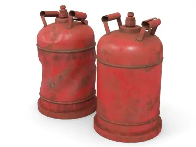 Bottle Cylinder Gas Low-poly 3D model