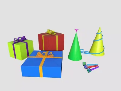 Happy Birthday pack 3D model