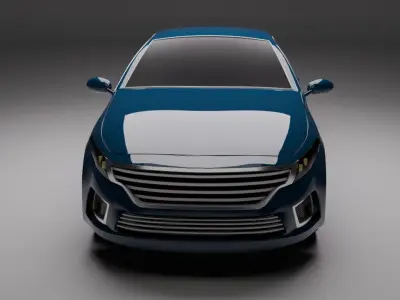 Sedan Car Low-poly 3D model