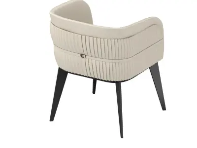 Modern Nordic Accent Luxury Leather Armchair   3D model