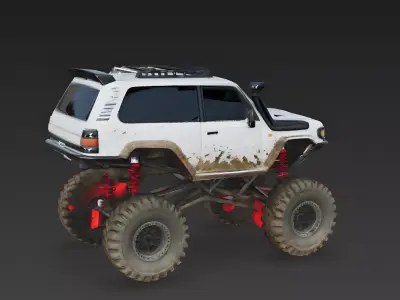 Extreme Off-Road Monster SUV 3D Model Low-poly 3D model
