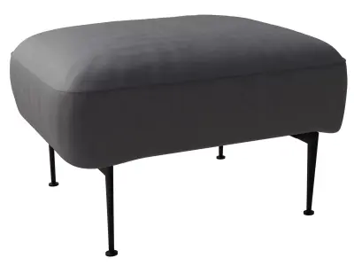 Footstool Gray Color 3D model