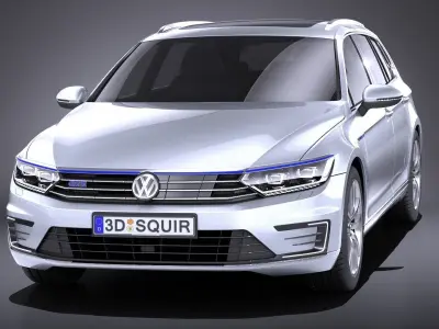 Volkswagen Passat Variant GTE 2015 VRAY 3D model
