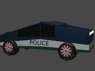 Vehicle police car Low-poly 3D model