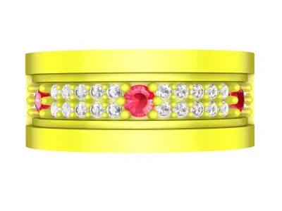 Luxury Diamond Band Ring for Women 3D Model 3D print model