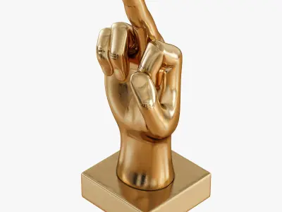 Figurine fuck gold hand 3D model