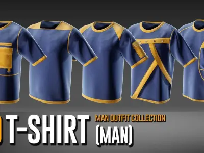 30 Man T-Shirt Collection- VOL 07 3D model