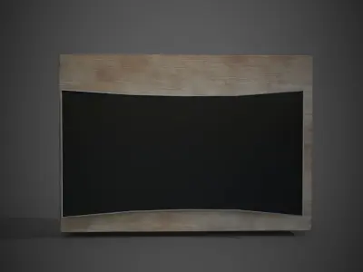 Wall mounted curved TV Low-poly 3D model