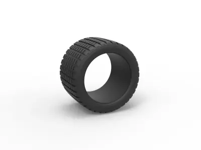Offroad tire 16 Scale 1 to 10 3D print model