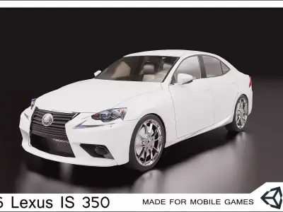 2016 Lexus IS 350 Low-poly 3D model