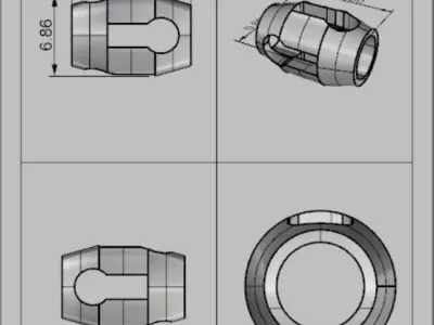 Eslabon para cadenas chain link E2016-42 3D print model
