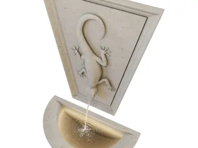 Lizard Stone Water Feature - Fountain 3D model