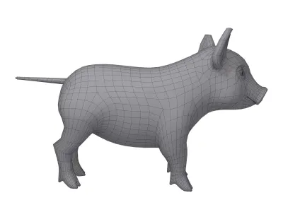 Cartoon Pig 3D model