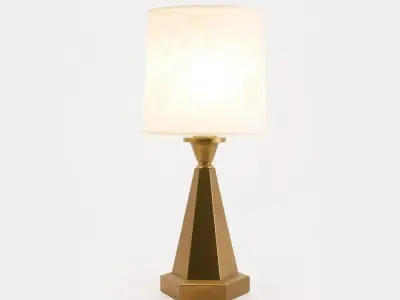 Elegant Brass Table Lamp model pack Low-poly 3D model