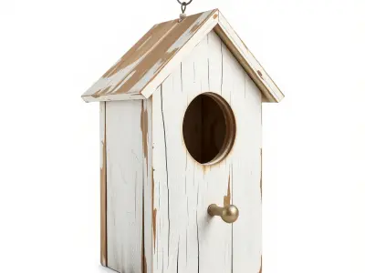 Rustic Wooden Birdhouse Model Pack Low-poly 3D model