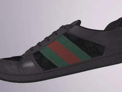 GUCCI SCREENER SHOES PBR Low-poly 3D model