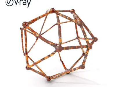 Geometric Metal Framework Model Pack Low-poly 3D model