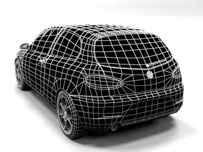 ALFA 147 3DOOR 2001 LOWPOLY Low-poly 3D model